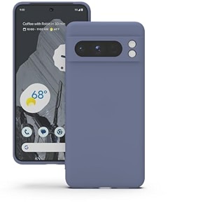 yatwin silicone back case for google pixel 8 pro soft-touch phone back cover for google pixel 8 pro - lavender grey