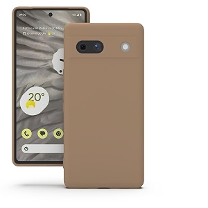 yatwin silicone back case for google pixel 7a soft-touch phone back cover for google pixel 7a-milk tee brown