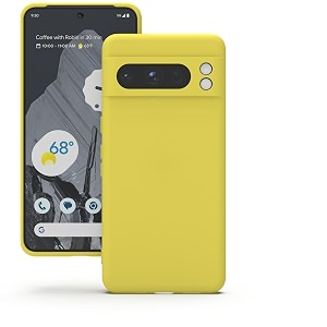 yatwin silicone back case for google pixel 8 pro soft-touch phone back cover for google pixel 8 pro - yellow