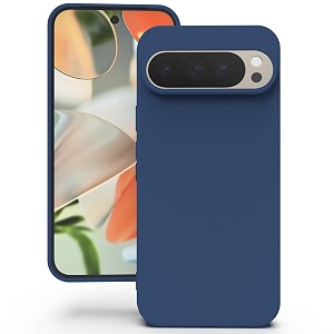 yatwin silicone back case for google pixel 99 pro soft-touch phone back cover for google pixel 99 pro - dark blue
