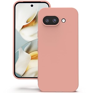 yatwin silicone back case for google pixel 9a soft-touch phone back cover for google pixel 9a - pink
