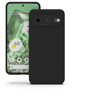 yatwin silicone back case for google pixel 7 soft-touch phone back cover for google pixel 7 - red