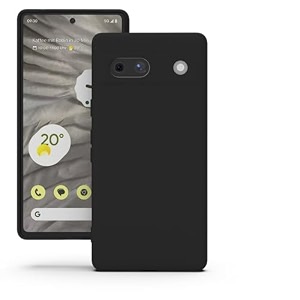 yatwin silicone back case for google pixel 7a soft-touch phone back cover for google pixel 7a - black