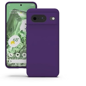 yatwin silicone back case for google pixel 8 soft-touch phone back cover for google pixel 8 - purple