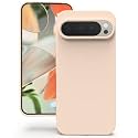 YATWIN Silicone Back Case for Google Pixel 9/9 Pro, Soft-Touch Phone Back Cover for Google Pixel 9/9 Pro - Link Pink