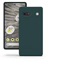 YATWIN Silicone Back Case for Google Pixel 7A, Soft-Touch Phone Back Cover for Google Pixel 7A - Dark Green