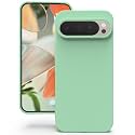 YATWIN Silicone Back Case for Google Pixel 9/9 Pro, Soft-Touch Phone Back Cover for Google Pixel 9/9 Pro - Link Cyan