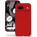 YATWIN Silicone Back Case for Google Pixel 8A, Soft-Touch Phone Back Cover for Google Pixel 8A - Red