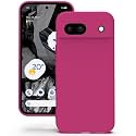 YATWIN Silicone Back Case for Google Pixel 8A, Soft-Touch Phone Back Cover for Google Pixel 8A - Magenta