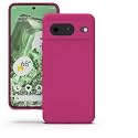 YATWIN Silicone Back Case for Google Pixel 8, Soft-Touch Phone Back Cover for Google Pixel 8 - Magenta