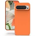 YATWIN Silicone Back Case for Google Pixel 9/9 Pro, Soft-Touch Phone Back Cover for Google Pixel 9/9 Pro - Orange