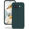 YATWIN Silicone Back Case for Google Pixel 9A, Soft-Touch Phone Back Cover for Google Pixel 9A - Dark Green