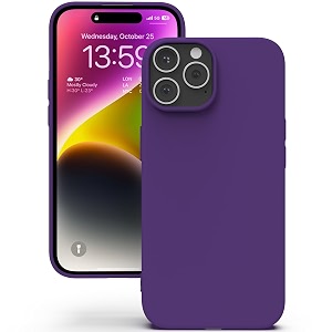 yatwin silicone back case for iphone 14 pro soft-touch phone back cover for apple iphone 14 pro - purple