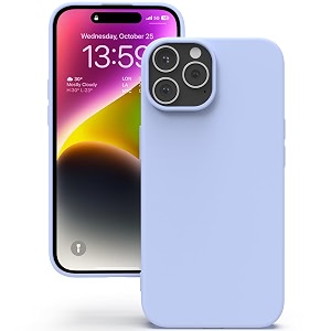 yatwin silicone back case for iphone 14 pro soft-touch phone back cover for apple iphone 14 pro - lilac
