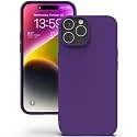 YATWIN Silicone Back Case for iPhone 14 Pro, Soft-Touch Phone Back Cover for Apple iPhone 14 Pro - Purple
