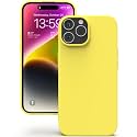 YATWIN Silicone Back Case for iPhone 14 Pro, Soft-Touch Phone Back Cover for Apple iPhone 14 Pro - Yellow