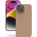 YATWIN Silicone Back Case for iPhone 14 Pro, Soft-Touch Phone Back Cover for Apple iPhone 14 Pro-Milk Tee, Beige