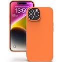 YATWIN Silicone Back Case for iPhone 14 Pro, Soft-Touch Phone Back Cover for Apple iPhone 14 Pro - Orange