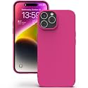 YATWIN Silicone Back Case for iPhone 14 Pro, Soft-Touch Phone Back Cover for Apple iPhone 14 Pro - Magenta