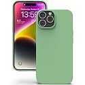 YATWIN Silicone Back Case for iPhone 14 Pro, Soft-Touch Phone Back Cover for Apple iPhone 14 Pro - Mint Green