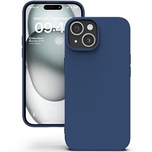 yatwin silicone back case for iphone 15 soft-touch phone back cover for apple iphone 15 - orange