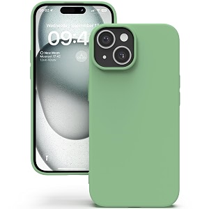 yatwin silicone back case for iphone 15 plus soft-touch phone back cover for apple iphone 15 plus - mint green
