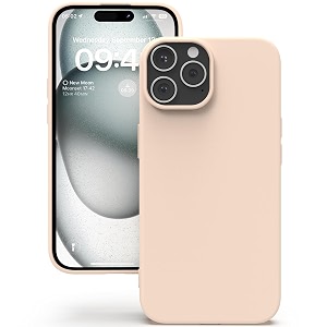 yatwin silicone back case for iphone 15 pro max soft-touch phone back cover for apple iphone 15 pro max - link pink