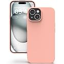 YATWIN Silicone Back Case for iPhone 15, Soft-Touch Phone Back Cover for Apple iPhone 15 - Pink
