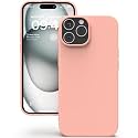 YATWIN Silicone Back Case for iPhone 15 Pro, Soft-Touch Phone Back Cover for Apple iPhone 15 Pro - Pink