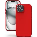 YATWIN Silicone Back Case for iPhone 15 Pro Max, Soft-Touch Phone Back Cover for Apple iPhone 15 Pro Max - Red
