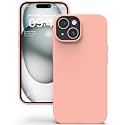 YATWIN Silicone Back Case for iPhone 15 Plus, Soft-Touch Phone Back Cover for Apple iPhone 15 Plus - Pink