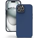 YATWIN Silicone Back Case for iPhone 15 Pro, Soft-Touch Phone Back Cover for Apple iPhone 15 Pro - Dark Blue