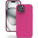 YATWIN Silicone Back Case for iPhone 15 Pro Max, Soft-Touch Phone Back Cover for Apple iPhone 15 Pro Max - Magenta