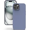 YATWIN Silicone Back Case for iPhone 15 Plus, Soft-Touch Phone Back Cover for Apple iPhone 15 Plus - Lavender Grey