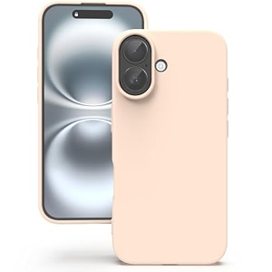 yatwin silicone back case for iphone 16 plus soft-touch phone back cover for apple iphone 16 plus - link pink