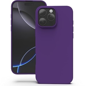yatwin silicone back case for iphone 16 pro max soft-touch phone back cover for apple iphone 16 pro max - purple