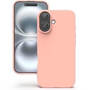 yatwin silicone back case for iphone 16 soft-touch phone back cover for apple iphone 16 - pink