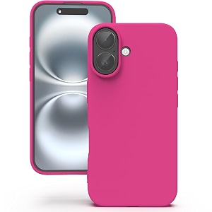 yatwin silicone back case for iphone 16 soft-touch phone back cover for apple iphone 16 - magenta