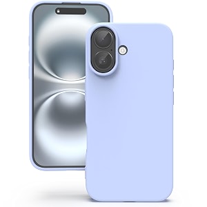 yatwin silicone back case for iphone 16 plus soft-touch phone back cover for apple iphone 16 plus - lilac
