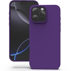 yatwin silicone back case for iphone 16 pro soft-touch phone back cover for apple iphone 16 pro - purple