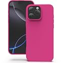 YATWIN Silicone Back Case for iPhone 16 Pro, Soft-Touch Phone Back Cover for Apple iPhone 16 Pro - Magenta
