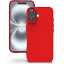 YATWIN Silicone Back Case for iPhone 16, Soft-Touch Phone Back Cover for Apple iPhone 16 - Red