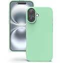 YATWIN Silicone Back Case for iPhone 16 Plus, Soft-Touch Phone Back Cover for Apple iPhone 16 Plus - Link Cyan