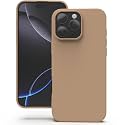 YATWIN Silicone Back Case for iPhone 16 Pro, Soft-Touch Phone Back Cover for Apple iPhone 16 Pro-Milk Tee, Brown