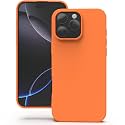 YATWIN Silicone Back Case for iPhone 16 Pro Max, Soft-Touch Phone Back Cover for Apple iPhone 16 Pro Max - Orange