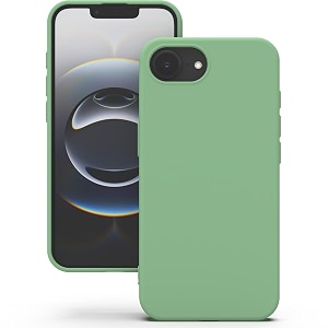 yatwin silicone back case for iphone 16e soft-touch phone back cover for apple iphone 16e - mint green