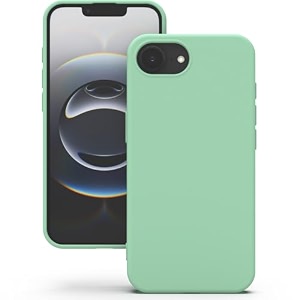 yatwin silicone back case for iphone 16e soft-touch phone back cover for apple iphone 16e - link cyan