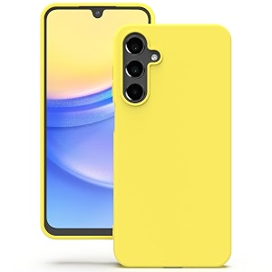 yatwin silicone back case for samsung galaxy a15 soft-touch phone back cover for samsung galaxy a15 - yellow
