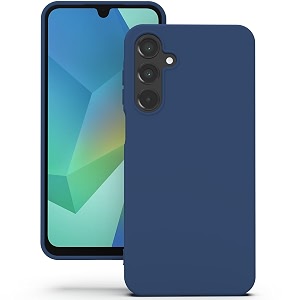 yatwin silicone back case for samsung galaxy a16 soft-touch phone back cover for samsung galaxy a16 - dark blue