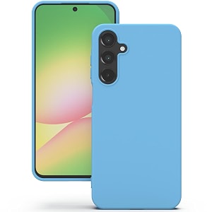 yatwin silicone back case for samsung galaxy a56 soft-touch phone back cover for samsung galaxy a56 - sky blue